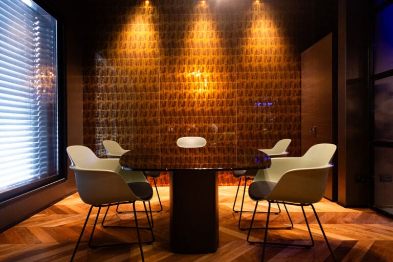 marble table and wall