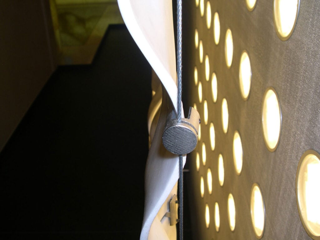 parete sospesa di marmo retroilluminato modulare