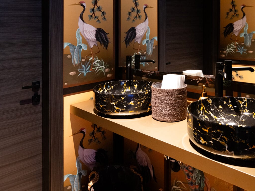 double black marble sink