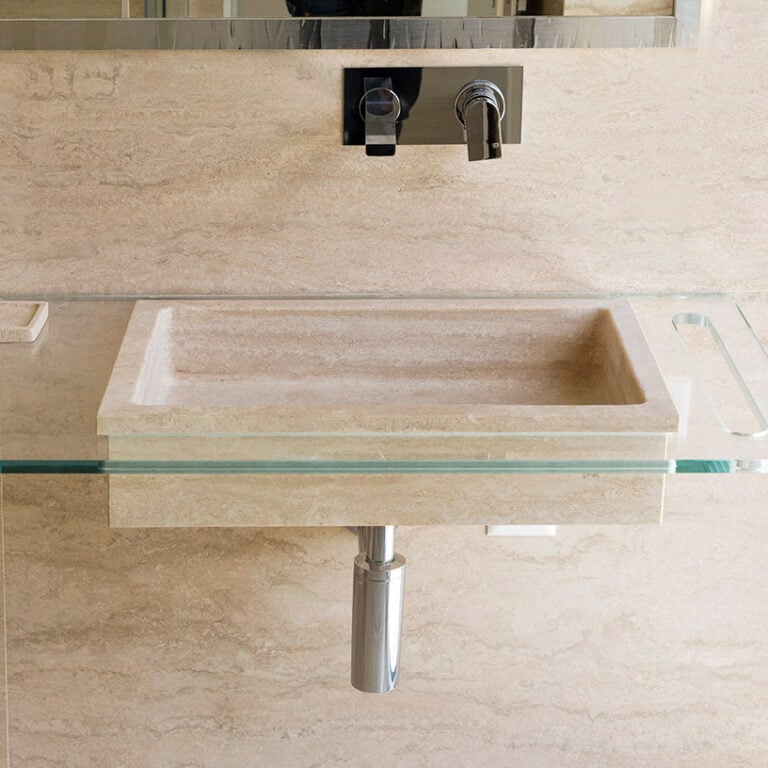 travertine marble sink