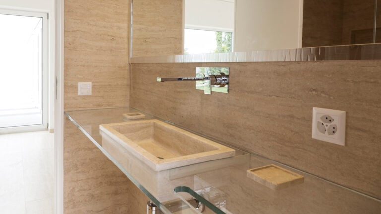 travertine marble sink