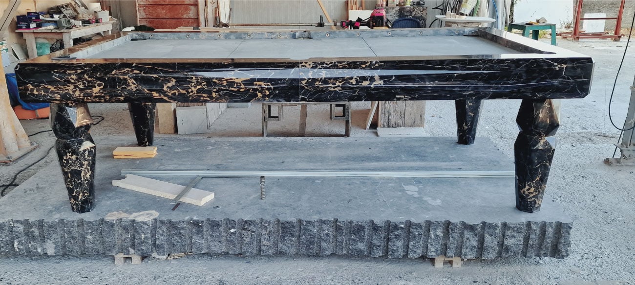 biliardo marmo portoro