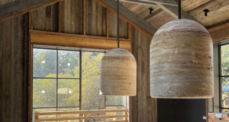 Bell-Shaped Travertine Pendant Lights – Natural Elegance and Craftsmanship