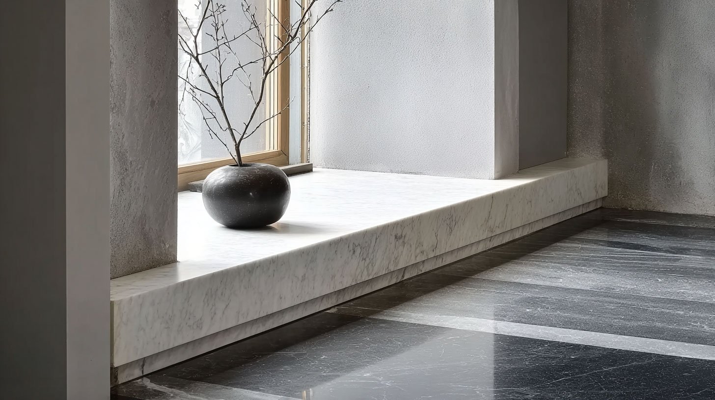 carrara marble window sills