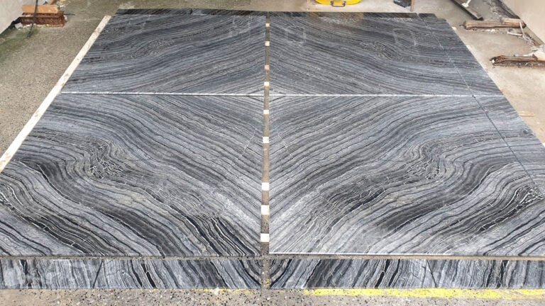 black marble feature wall