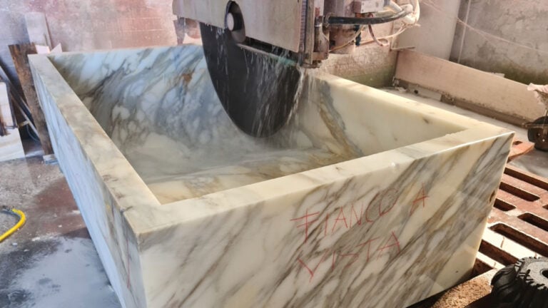 calacatta marble bathroom