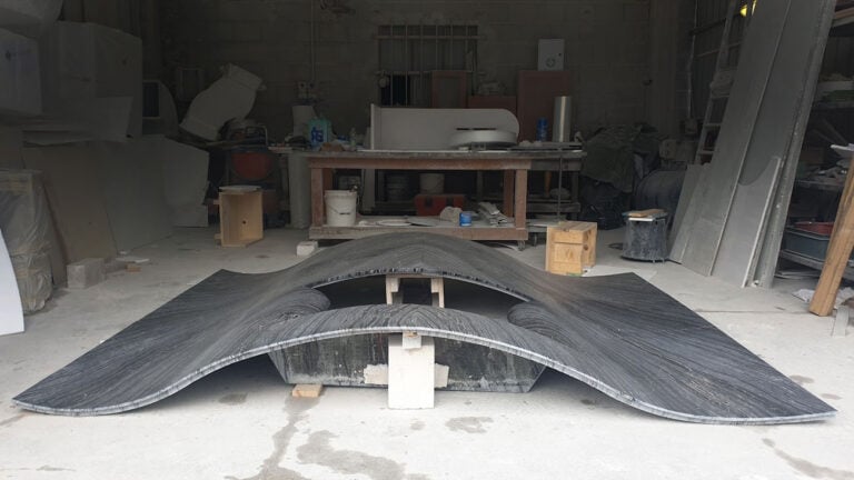 progetto camino marmo