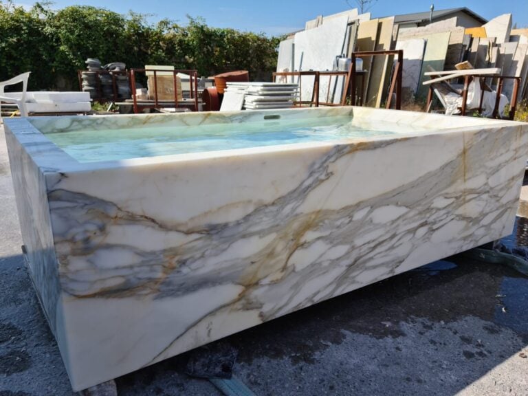 stone bathtub