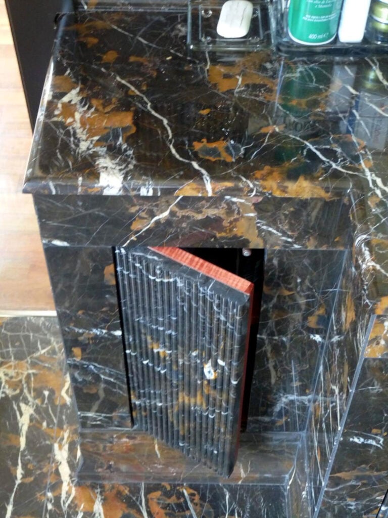 black marble cabinet