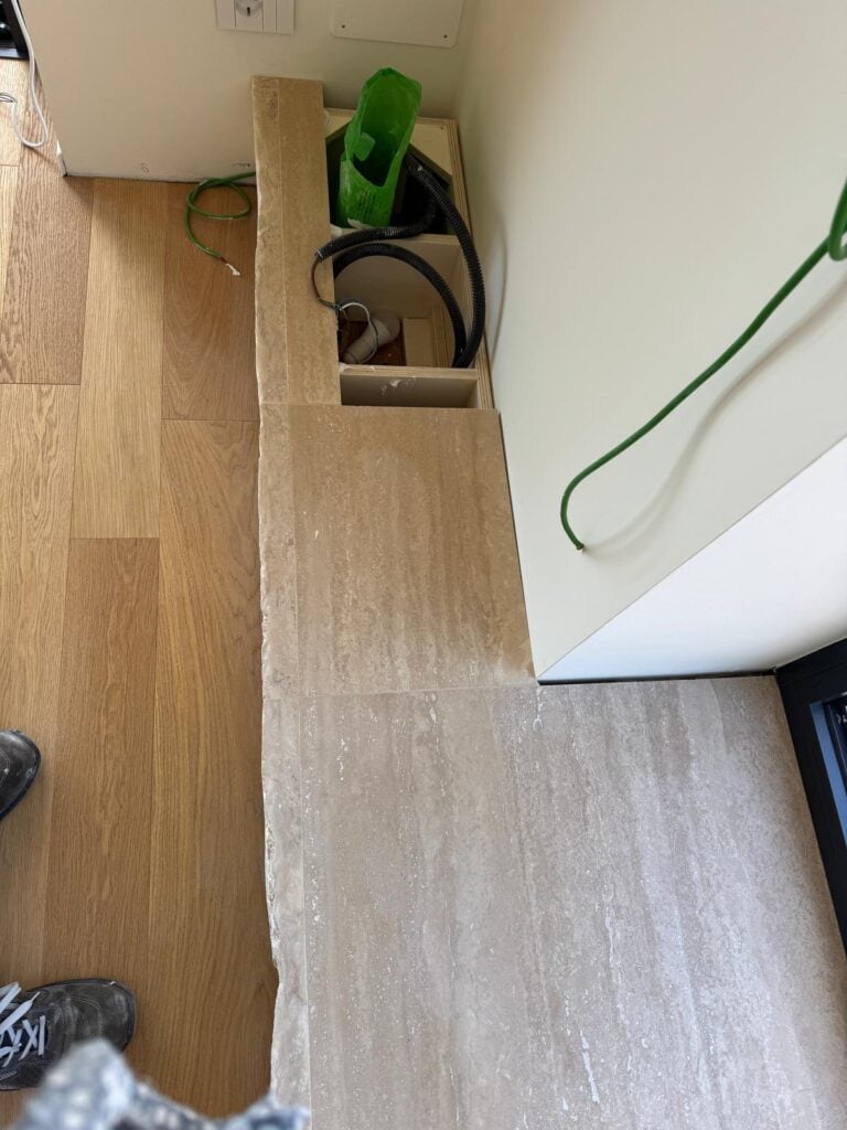 installazione travertino