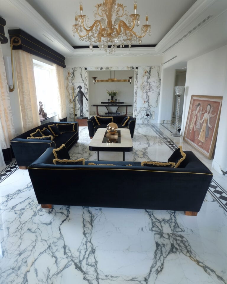 living marble floor