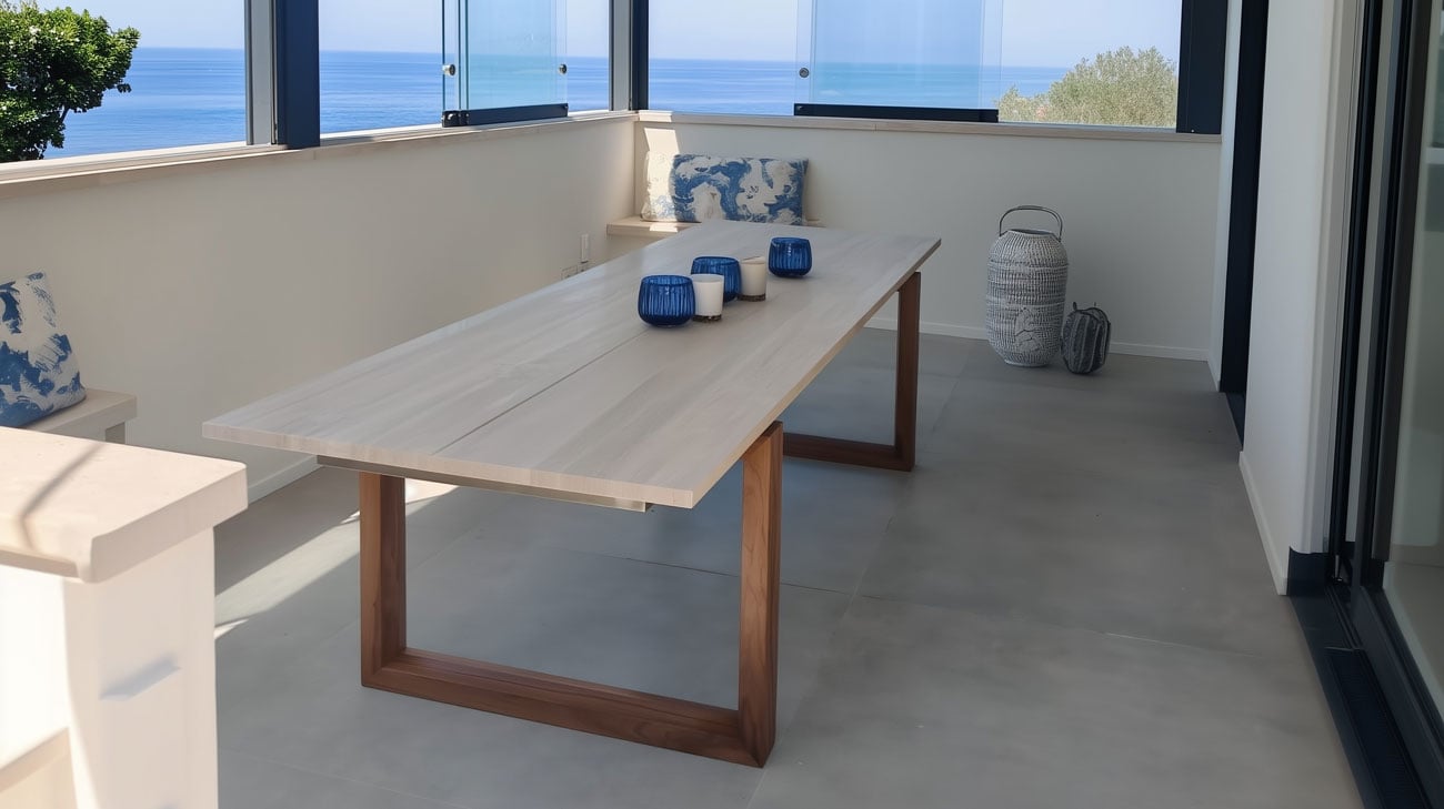 roman travertine and wood table roman travertine and wood table