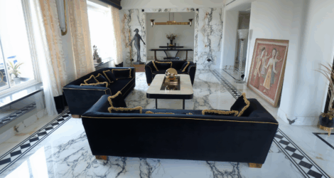 Appartamento di Lusso a Milano con Marmo Paonazzo, Breccia Fiorentina e Saint Laurent Appartamento di Lusso a Milano con Marmo Paonazzo, Breccia Fiorentina e Saint Laurent