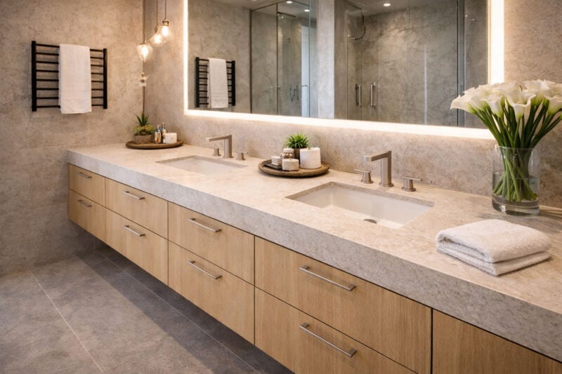 limestone top bagno