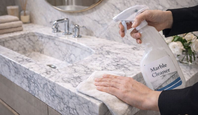 marble bathroom countertop cleaner