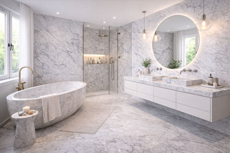 marble bathroom countertops