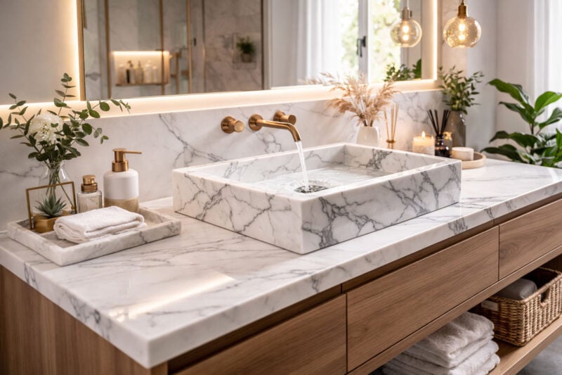 top in marmo per il lavabo del bagno top in marmo per il lavabo del bagno