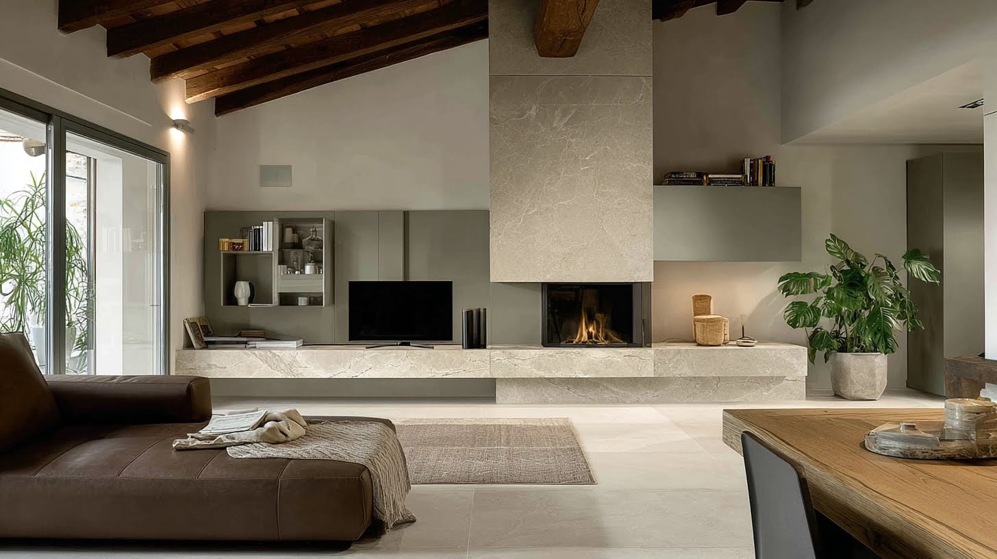 beige marble living room