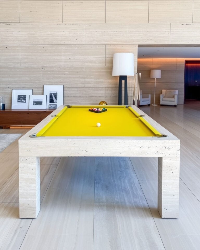 travertine billiard table